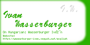 ivan wasserburger business card